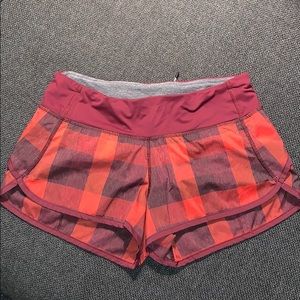 Lulu Lemon Red Work Out Shorts